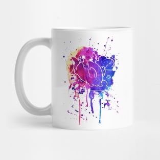 Angel Elephant Paint Spatter Mug